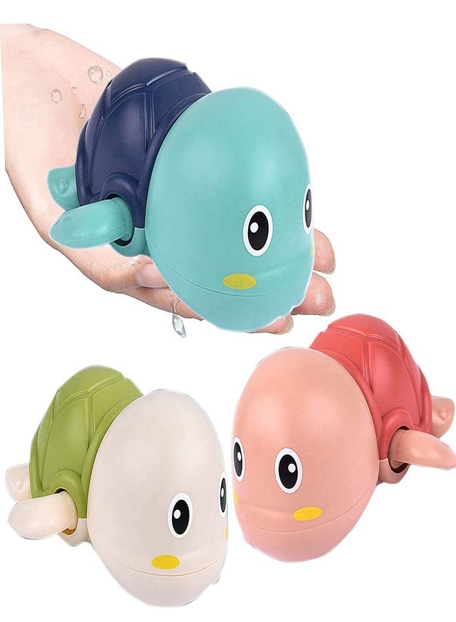 TECH LOGO ELECTRONICS Bathtub Water Toys for Baby Bath Toys Swimming Turtle,Wind Up Water Floating Toys Swimming Bath Toys for Toddlers 1 to 3 Years Old boy and Girl(Multi Colour) - Image 3